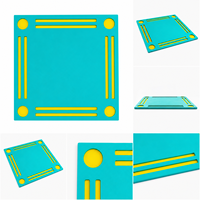 Tapis flottant américain Mahjong 31,5 pouces en mousse EVA, style luxe/classique, couleur macaron, résistant à l'eau, pliable, écologique