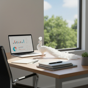 Figura Decorativa de Pavo Real Blanco Brillante para Navidad - Product Image 6