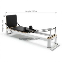 Machine de Pilates professionnelle en alliage d'aluminium avec plateforme de saut et système de poulies chromées pour la maison, la salle de sport et le studio
