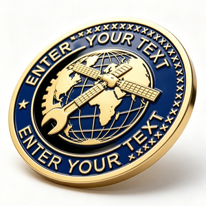เหรียญที่ระลึกดาวเทียมแบบกำหนดเอง ทำจากโลหะผสมสังกะสี สำหรับนักสะสมอุตสาหกรรมอวกาศ เหรียญที่ระลึกสำเร็จการศึกษาแบบส่วนตัว - Product Image 3