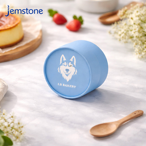 บรรจุภัณฑ์กล่องกระดาษทรงกระบอกแบบกำหนดเอง ดีไซน์รักษ์โลก เกรดอาหาร สำหรับขนมอบ บรรจุภัณฑ์กระดาษคราฟท์หรูหรา สำหรับเค้กบาสก์ - Product Image 5