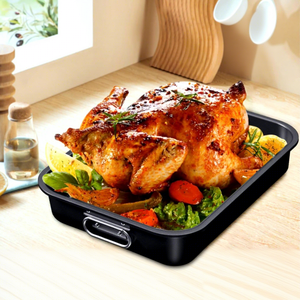 Plat à rôtir OKAY avec grille, plat à rôtir profond de 15 pouces, plat à cuire profond pour barbecue, légumes et viande - Product Image 3