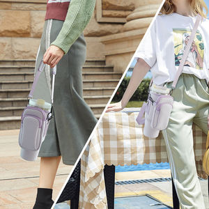 <span class=keywords><strong>2</strong></span> in 1 Gym ponsel kantong tumblle cangkir pemegang 40oz Neoprene botol air penutup Sling Carrier tas tali bergaya dilepas Embossing - Product Image 5