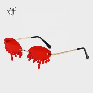 VIFF Red Tears <span class=keywords><strong>Drip</strong></span> Sunglasses Shades Sun Slasses HM20119 Fashion Women Sunshade Party Glasses Spot Wholesale - Product Image 1