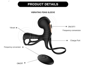 Direktversand ab Werk Penis-Ejakulation Vergrößerung Silikonmaterial männlich Männer realistisches Gürtel-An-Vibrations-<span class=keywords><strong>Dildo</strong></span>-Hüllen - Product Image 3