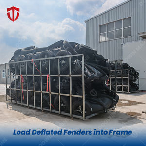 Defensa Neumática Marina Yokohama <span class=keywords><strong>con</strong></span> <span class=keywords><strong>Cadena</strong></span> de Neumáticos para Puertos y Muelles - Product Image 6