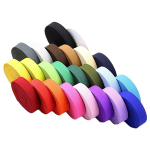 Ruban élastique écologique <span class=keywords><strong>100</strong></span> % polyester de haute qualité, 2 cm de large, coloré, brodé à chevrons, tissé double face en sergé - Product Image 1