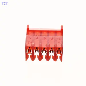 5Pin 2.54Mm Pitch Female Connector Amp 3-643813-5 Connector 2.54Mm IDC Red Female Connector