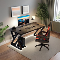 Escritorio de juegos de computadora de diseño de lujo Atlántico con paquete de silla ajustable Muestra gratis Mesas de juegos de madera de mejor presupuesto