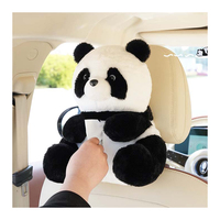 Boîte à mouchoirs INS tendance, housse douce et adorable en forme de panda, sac de rangement créatif, pochette suspendue, enveloppe pour boîte à mouchoirs pour voiture et maison