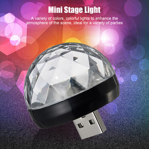 Lumière d'ambiance USB pour voiture, DJ RGB, mini lumière LED colorée, <span class=keywords><strong>interface</strong></span> USB, musique, son, ambiance de fête, intérieur, dôme, lampe de coffre - Product Image 5