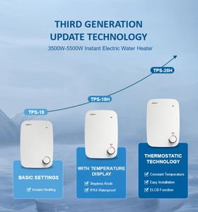 เครื่องทำน้ำอุ่นไฟฟ้า IPX4 5.5KW แบบไม่จำกัดความจุร่างกายพลาสติก ABS มีความแข็งแรงสูงน้ำร้อนทันทีคำแนะนำภาษาอังกฤษ - Product Image 5