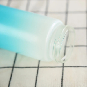 BPA miễn phí sinh thái thân thiện Borosilicate botella de Agua viderio chai nước đầy màu sắc mờ giá rẻ chai nước thủy tinh có tay cầm - Product Image 4