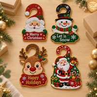 Peinture diamant acrylique double face Bonhomme de neige de Noël, forme personnalisée, décoration de vacances, ornement DIY style américain