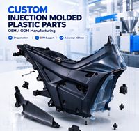 Parti in Plastica per Moto, Componenti Stampati a Iniezione Non Standard, Accessori Personalizzati per Pannelli e Chiusure di Moto