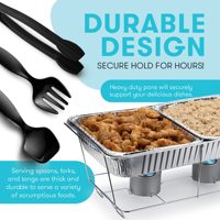 Offre Spéciale jetable feuille d'aluminium fil chauffe-plats Buffet service ensemble chauffe-plats pleine taille fil chauffe-plats Hot Pots Stand