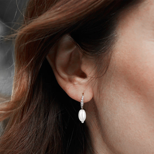 Aretes Colgantes CANNER Clásicos y Sencillos de 6mm con Perla y Circonita 5A, Plata de Ley S925 - Product Image 6
