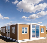 Casa Contenedor Expandible de 20 pies/40 pies, Prefabricada con Panel Sándwich y Estructura de Acero, de Ensamblaje Rápido, Personalizable ODM/OEM, para Oficina o Campamento