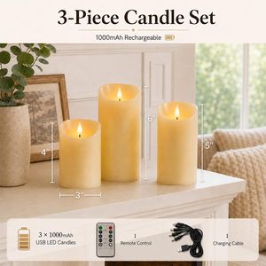 Real <b>Wax</b> Flameless LED Pillar Candles, Battery Operated, OEM ODM Custom <b>Mold</b> & Private Label,for Home Hotel Party Wedding Decor - Product Image 4