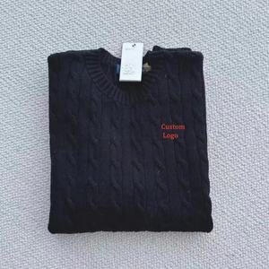 <span class=keywords><strong>Pull</strong></span> Ralph à manches longues pour homme SKL, mélange de coton, <span class=keywords><strong>col</strong></span> roulé, tricoté avec logo brodé en points torsadés, pulls Lauren - Product Image 4