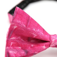 Nœud papillon fantaisie pour homme, réglable, imprimé personnalisé, motif peau d'animal, en soie fuchsia, à nouer soi-même