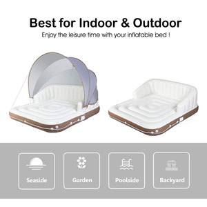 Factory Direct Sales TPU <strong>Inflatable</strong> <strong>Floating</strong> Lounge With Canopy <strong>Inflatable</strong> Island Outdoor Pool for Swimming Party - Product Image 4