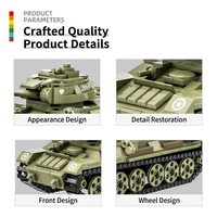 Ensemble de blocs de construction de char militaire personnalisé 604 pièces MOC, jouet de construction, briques de véhicule militaire, OEM, marque privée pour collection ou cadeau