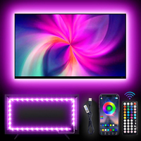 Светодиодная подсветка телевизора SMD5050 RGB IC поддерживает дополнительные функции освещения с дистанционным управлением приложением, светодиодная лента