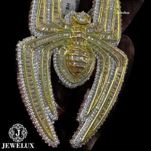 Meilleur Prix Jewelux Bijoux Hip Hop Personnalisés de Luxe en Argent 925 Plaqué Or Certifiés IGI, Pièce Maîtresse pour Anniversaire - Product Image 1