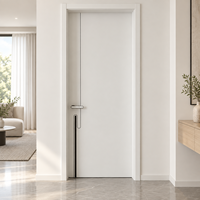 Porte intérieure classique blanche à deux panneaux, sur mesure, taille et finition personnalisables, OEM ODM