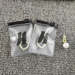 Custom Logo Design Reusable PVC <b>Plastic</b> Jewelry Ring Packaging <b>Zipper</b> <b>Bag</b> - Product Image 3