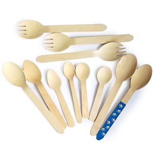 Vaisselle jetable écologique en bois 140 mm (biodégradable et recyclable) pour les restaurants de restauration rapide à emporter - Product Image 1