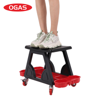OGAS OEM Siège de tabouret de lavage de voiture Chaise multifonctionnelle ABS Tabouret roulant Creeper