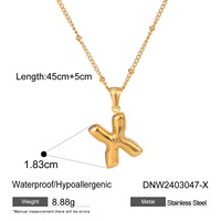 Nouvellement répertorié femmes lettre pendentif collier 18k plaqué or en acier inoxydable collier bijoux de mode collier
