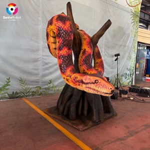 Serpiente Pitón Animatrónica de Tamaño Real, Modelo de <span class=keywords><strong>Animal</strong></span> Robótico Realista para Parques Temáticos y Exposiciones de Zoológicos - Product Image 4