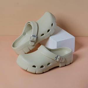 Zuecos Retro Franceses para Mujer, Suela Gruesa Antideslizante, Punta Cerrada, Estilo Enfermera, Blanco, Caqui, Marrón, Negro, para las Cuatro Estaciones - Product Image 4