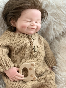 Poupée réaliste pour nouveau-né, 20 pouces, bébé fille endormi, réaliste, avec couche - Product Image 2