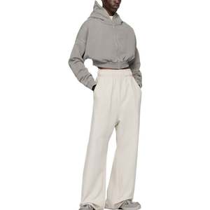 Custom Heavyweight Cropped <b>Hoodie</b> <b>Men</b> Boxy Cropped <b>Hoodie</b> Crop Hoodies for <b>Men</b> - Product Image 6