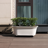 Jardinière ovale mobile en plastique PP écologique, durable et auto-arrosante, pour fruits et légumes, idéale pour la maison et le balcon