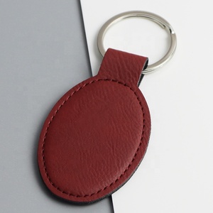 Llavero de Cuero Sintético Promocional Personalizable con Logotipo Grabado con Láser, Llavero Ovalado de Cuero PU - Product Image 5
