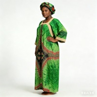 Nouvelle Collection 2026 : Kaftan Boubou Africain Grande Taille pour Femme Noire, Robe Longue Ample à Manches Larges avec Imprimé et Ensemble Foulard