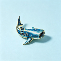 Épingles en émail en gros, vente en gros d'usine, badge requin baleine, épingle de revers, animal marin, vie marine, récif, animal marin, épingle en métal