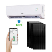 Climatiseur solaire DC48V sans grille électrique, entièrement alimenté par l'énergie solaire, unité split avec chauffage et refroidissement pour camp minier isolé