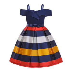 <span class=keywords><strong>Vestido</strong></span> de Verano con <span class=keywords><strong>Tirantes</strong></span> para Niña, Estilo Elegante, Hombros Descubiertos - Product Image 2