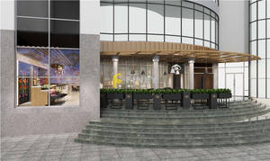 تصميم ديكور وتخطيط داخلي وخارجي لمقهى شاي بالحليب عصري، تصميم كاونتر بار مخصص للمقاهي - Product Image 6