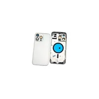 Carcasa Media de Aluminio Blanca con Cubierta Trasera para 14 Pro Max - Carcasa Premium para Teléfono Móvil