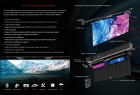 Pantalla LED Enrollable Jode de 5x3m, Kits Completos, Letrero Digital HD para Publicidad, Panel Plegable Flexible