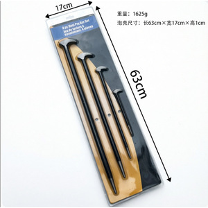 4 <b>Pc</b> Steel Pry Bar <b>Set</b> 6 12 16 20 Inch Heavy Duty Carbon Steel Industrial Round Stick For Construction And Repair - Product Image 1