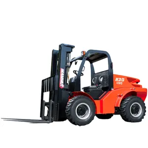 Çin mammut marka sıcak satış 4WD tüm arazi tipi Forklift 4x4 off-Road forklift 3.5 ton 3 tonluk Mini bozuk arazi forklifti arazi tipi Forklift