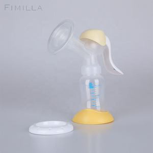 Bomba Manual portátil para <span class=keywords><strong>lactancia</strong></span> materna, bomba manos libres con botella de leche, de silicona, sin BPA, con patrón de Impresión Manual - Product Image 6
